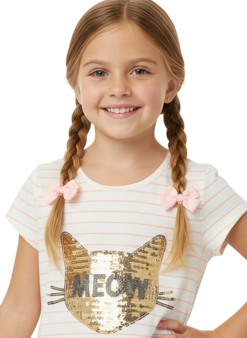 دىدانيالا تيشيرت دانييلا بطبعات مواء وترتر كاجوال